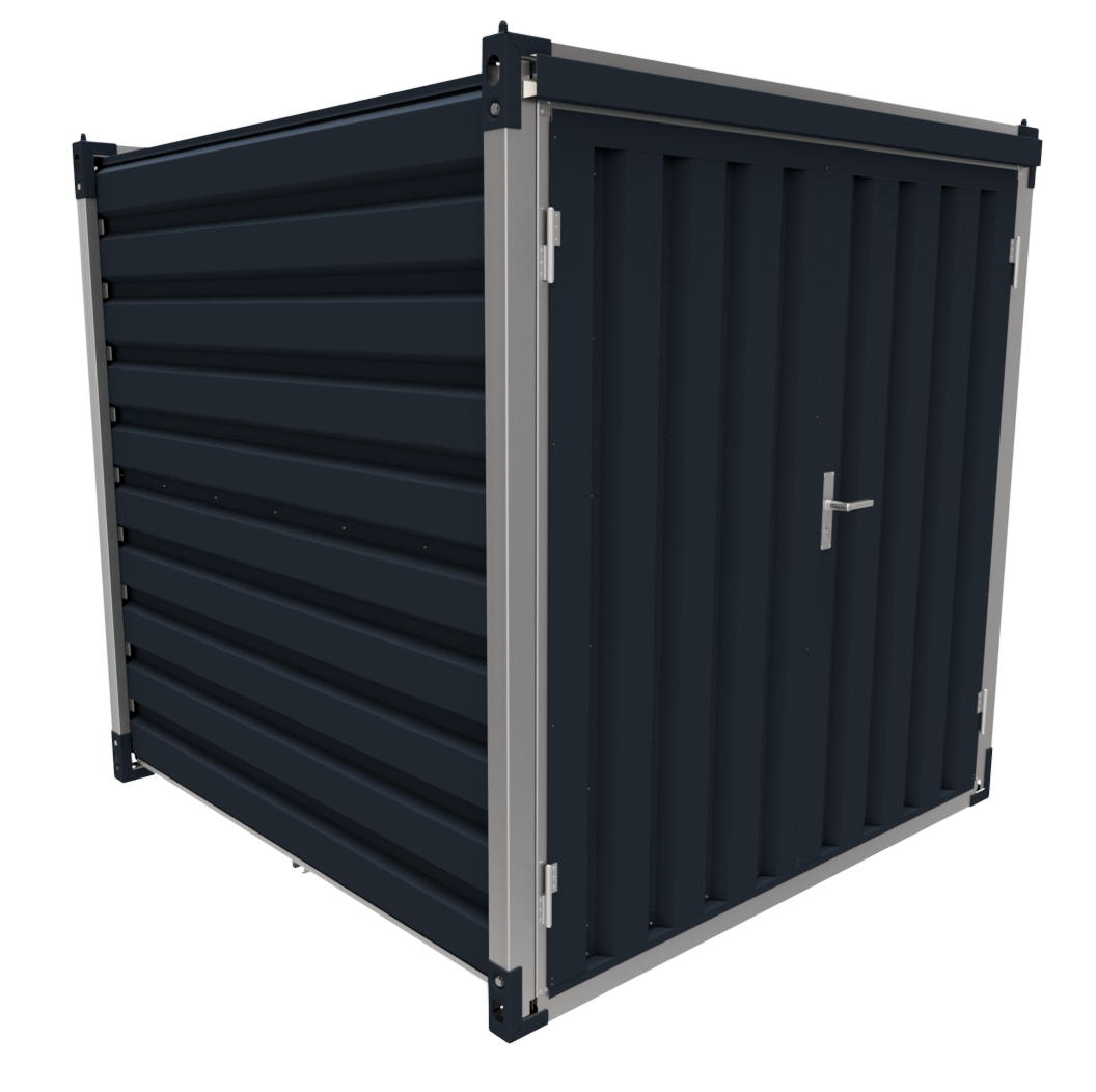 Materiaalcontainer dubbele deuren korte zijde - 2,23 mtr Antraciet